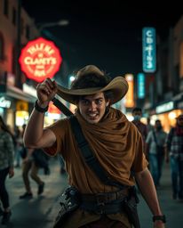 Explore a captivating blend of candid street photography with the vibrant aesthetics of a Disney-style desert adventure. Witn