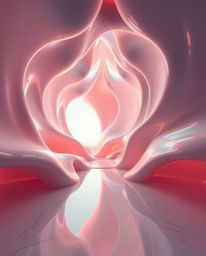 Explore mesmerizing architectural color photography featuring ethereal spiritual vibes and precise depictions of 3D fluid sha