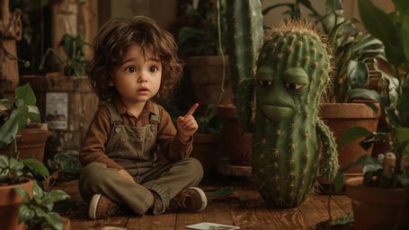 In a vibrant, cinematic photograph rendered in a hyper-realistic, Pixar-inspired style, a dynamic science fair duo unwittingl