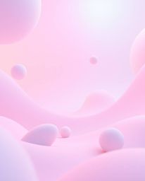 Immerse yourself in a soft and dreamy atmosphere featuring intricate 3D shapes and smooth gradient textures within a mystic e