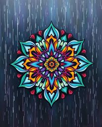 Discover stunning geometric floral mandalas rendered in a classic oil painting style.  These vibrant, symmetric designs featu