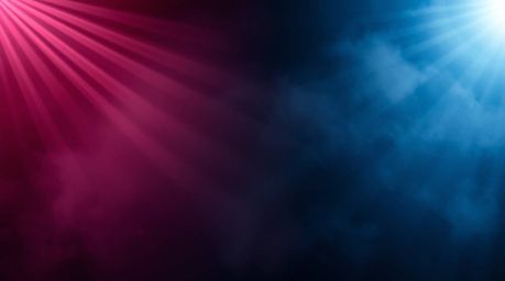 A captivating abstract poster design featuring a rich burgundy and deep blue gradient mesh pattern.  High-angle view with vol