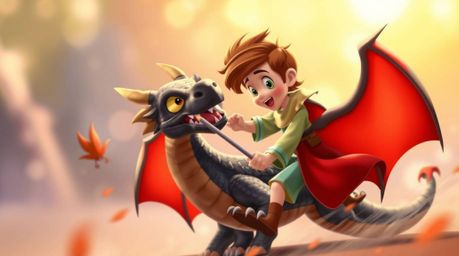 A captivating image showcasing a charming prince battling a fierce dragon, rendered in a nostalgic 1950s animation style.  Th