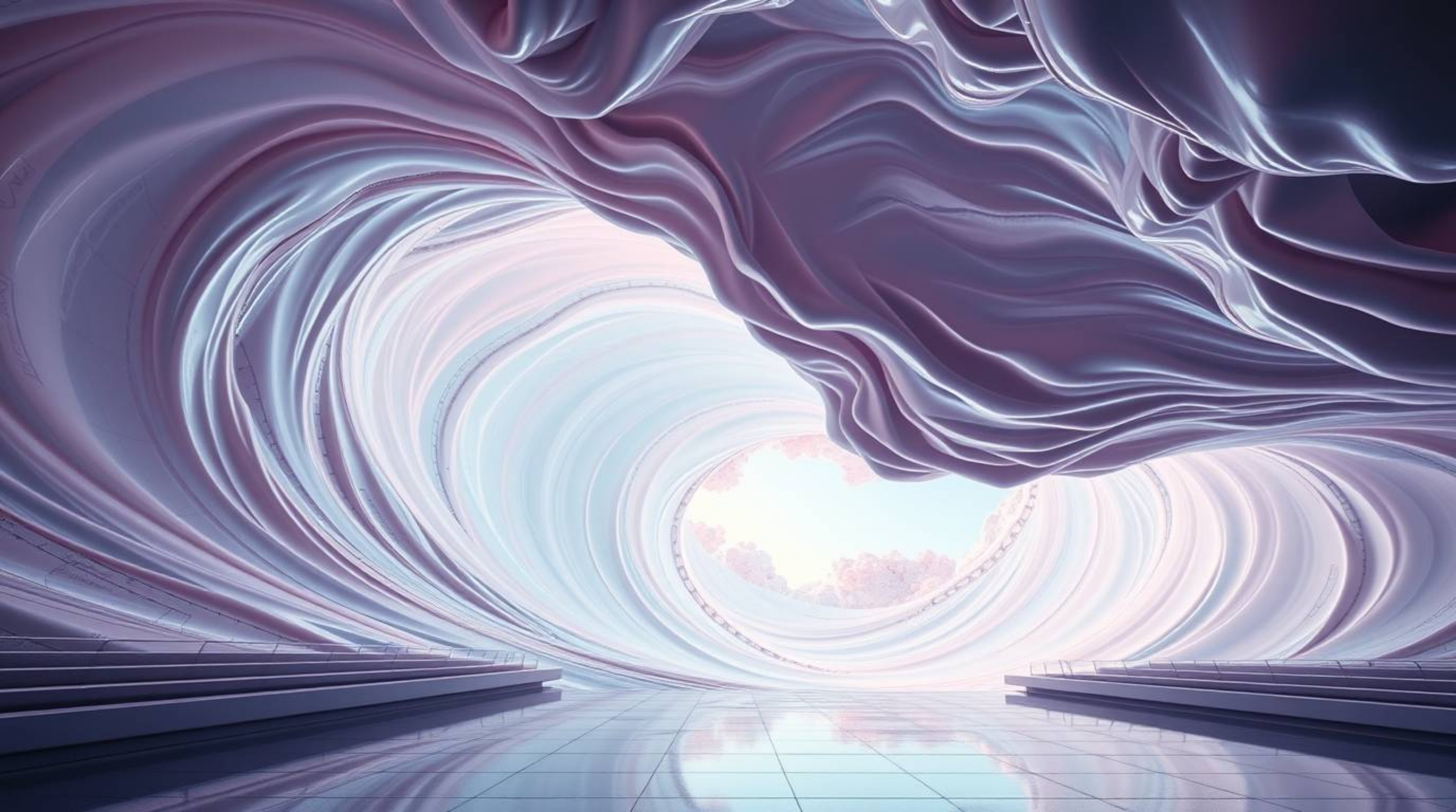 This collection showcases precise architectural color photographs capturing an epic and grand scene of a fluid abstract wave 