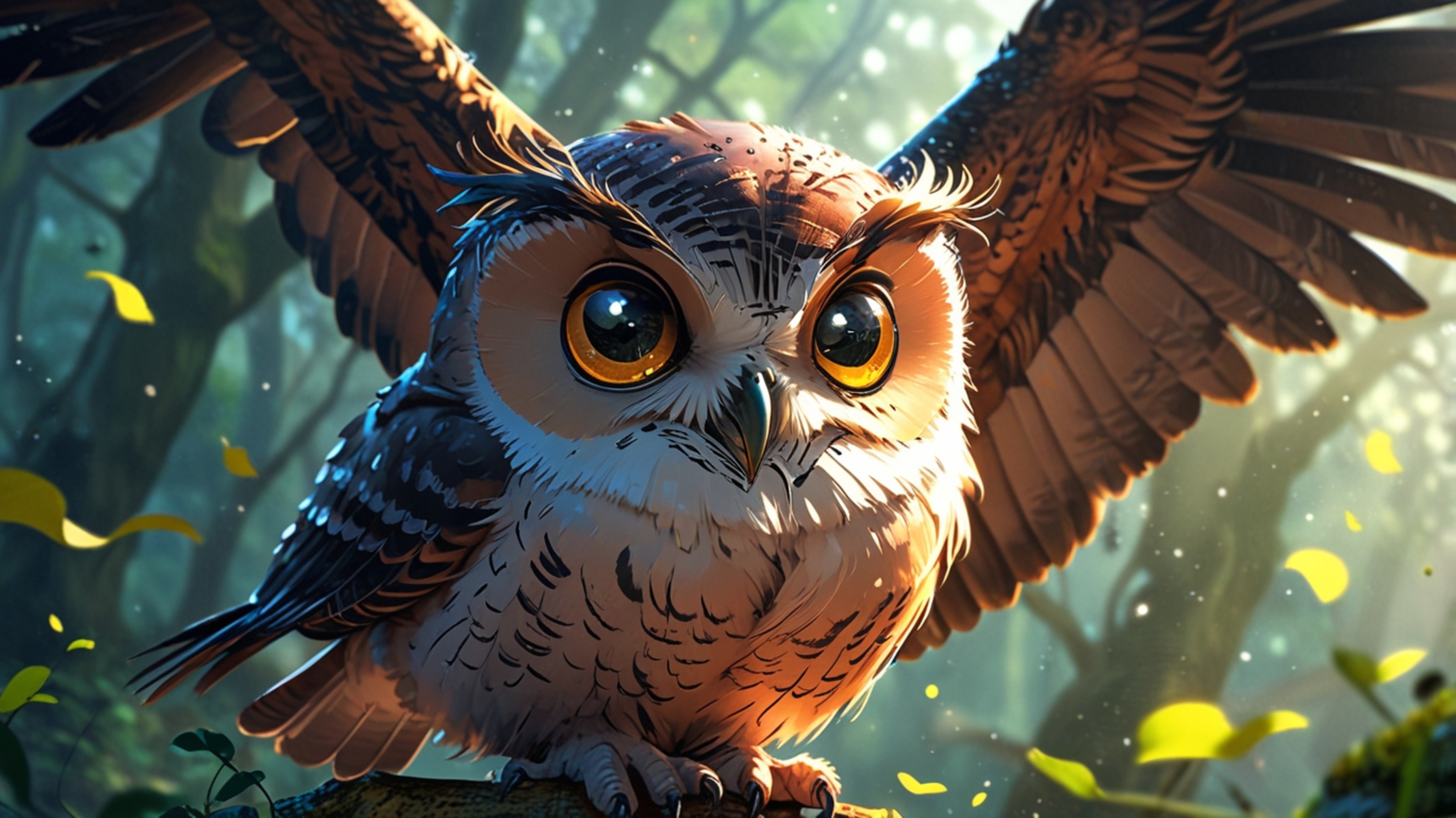 In a beautifully imagined scene that combines the charm of Pixar with the expressiveness of anime, a wise blind owl teaches y
