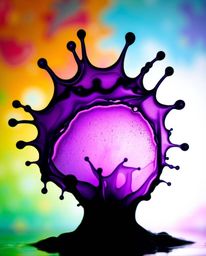 Capture the mesmerizing beauty of silhouetted ink in water with stunning macro photography. These images feature vivid backgr