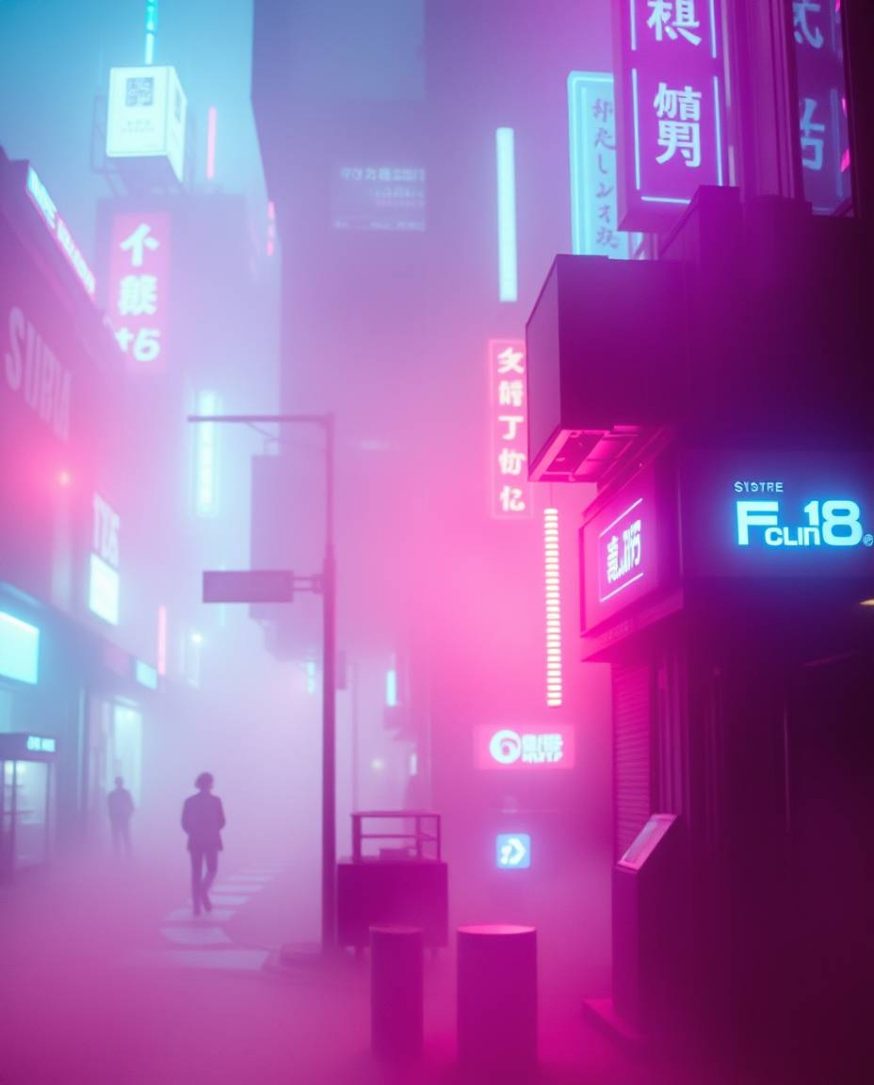 Experience a mesmerizing blend of soft cinematic haze and surreal infrared tones, set against a backdrop of a futuristic city