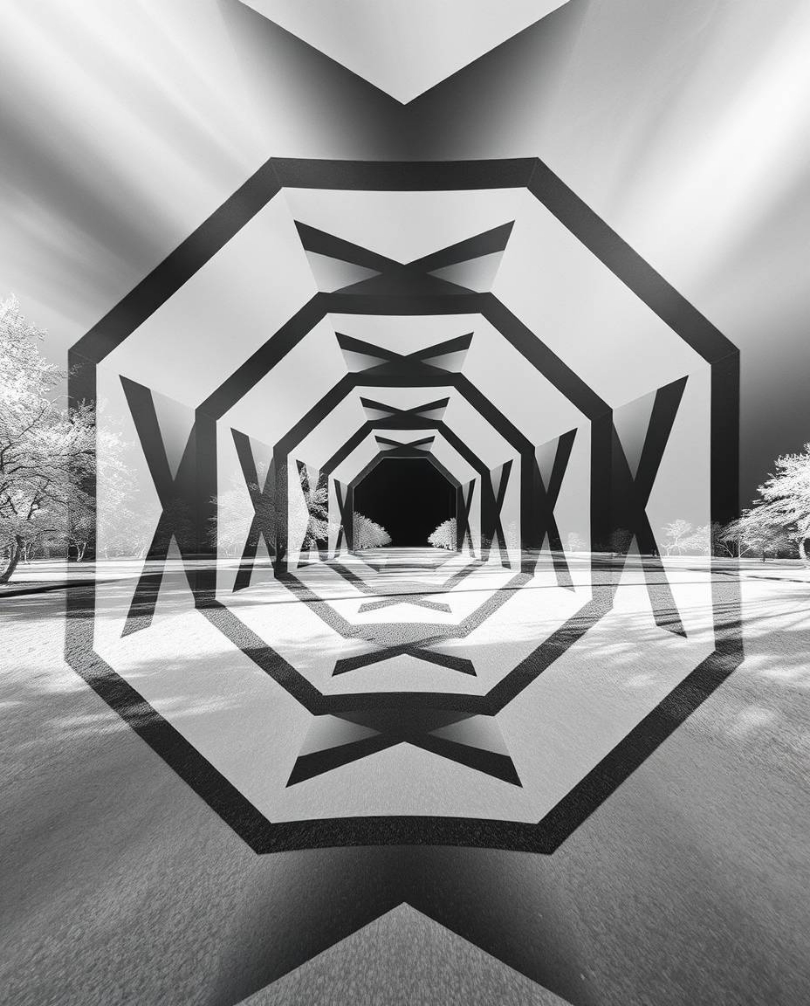 Explore the intriguing intersection of black and white aesthetics with surreal infrared tones in this fine art photography co