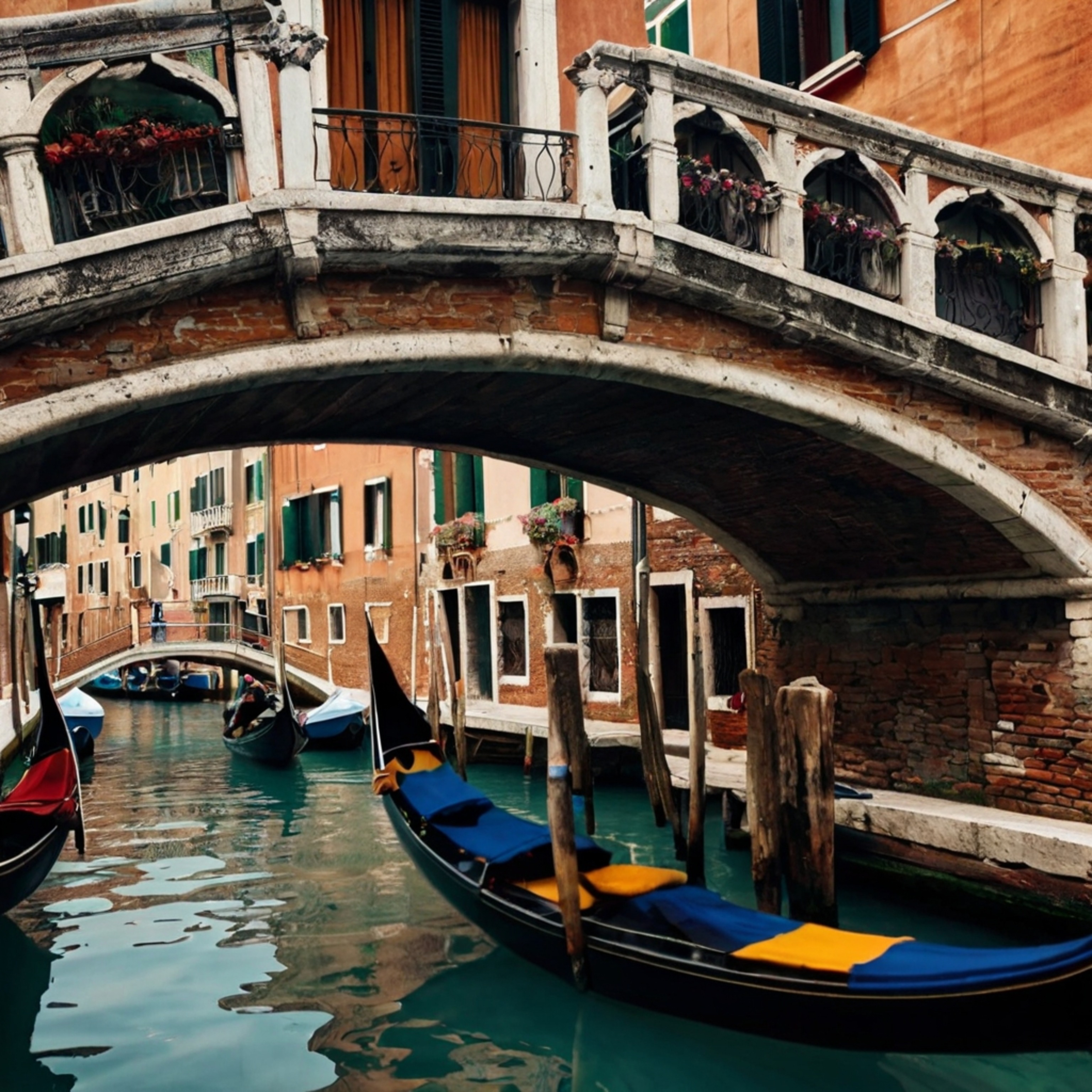 Experience the timeless beauty of Venice with its traditional bridges gracefully arching over tranquil canals. Witness the ic