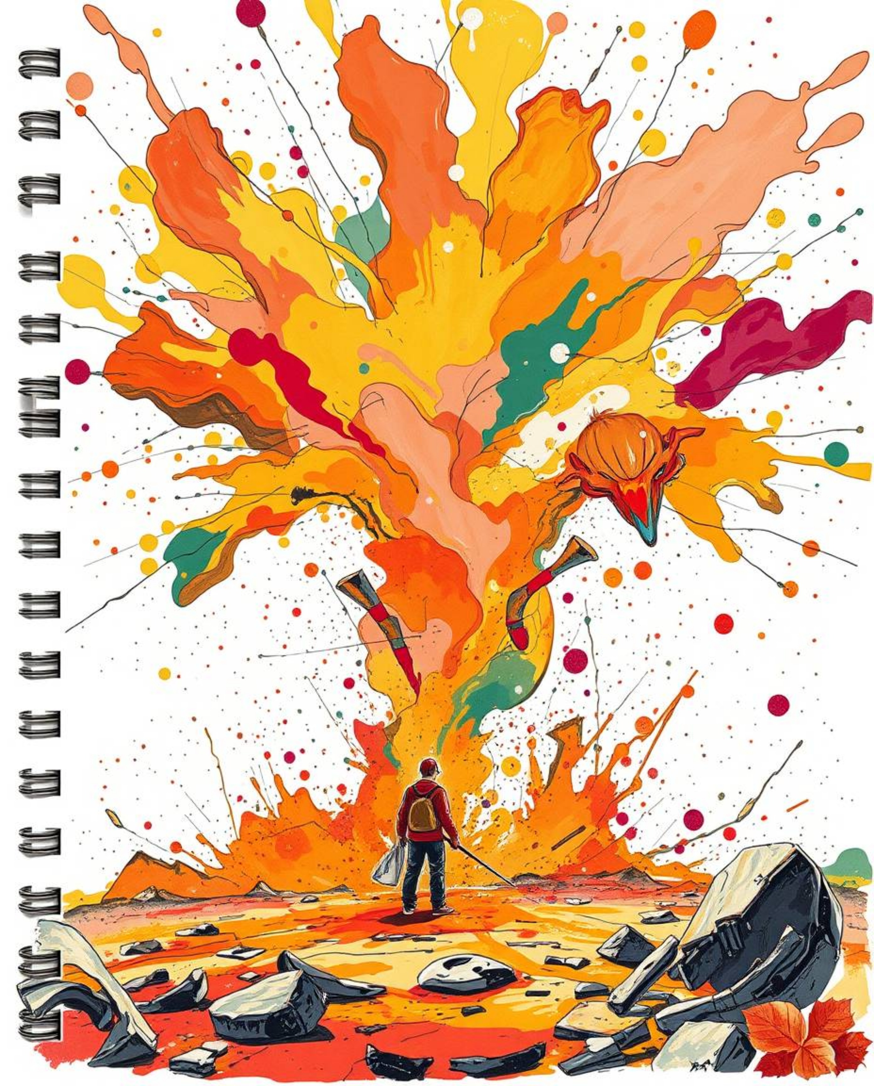 This collection features vibrant and detailed abstract art, showcasing a range of hand-drawn sketches and dynamic paint explo