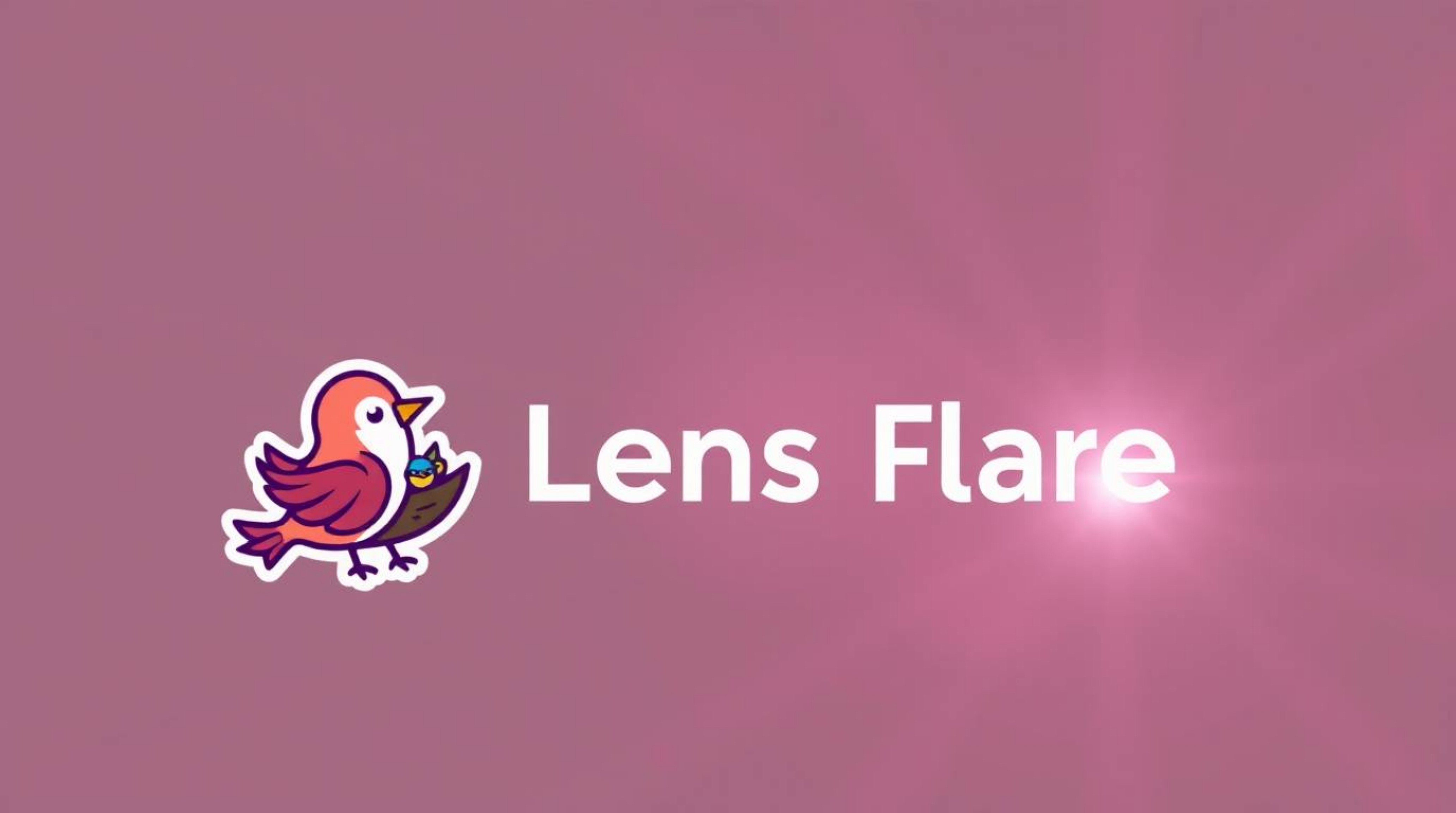 A vibrant and symmetrical logo featuring two cartoon birds building a nest.  Designed in a classic animation style with clean
