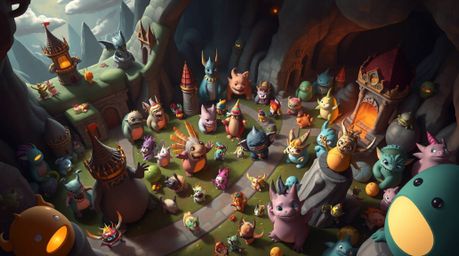 Explore a breathtaking fantasy kingdom teeming with quirky magical creatures, brought to life with dramatic chiaroscuro light