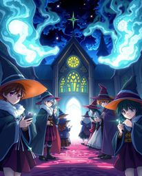 Discover a captivating world of young wizards attending a magical school, rendered in a stunning Isekai anime style.  Experie