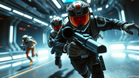 Experience a thrilling, futuristic sci-fi chase scene brought to life with exaggerated squash and stretch animation. This clo