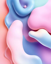 Explore a vibrant collection of 3D abstract liquid forms rendered in a charming color sketchnote style.  These illustrations 