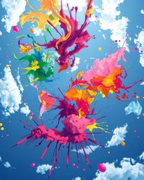 A vibrant and imaginative world map is brought to life in this Isekai anime-inspired artwork. Utilizing bright, colorful spla