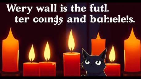 A sophisticated and elegant scene bathed in warm candlelight, featuring rich burgundy and deep blue tones.  A sarcastic anima