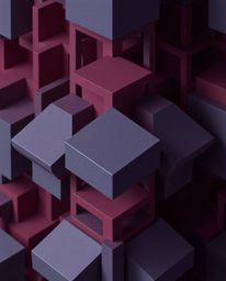 A professional fine art photograph showcasing a repetitive cube pattern in Escher-style impossible geometry. The image is cha