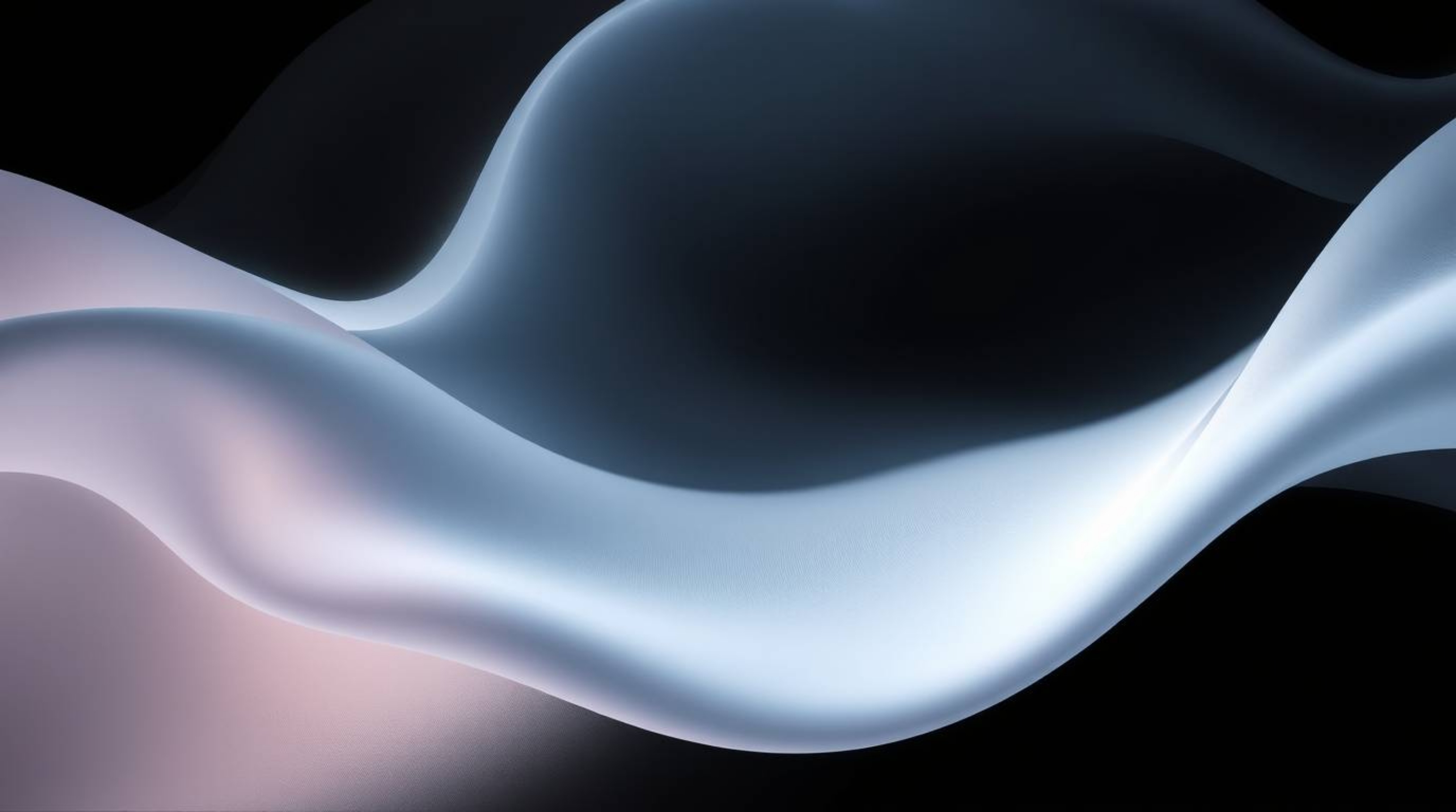 Explore the captivating beauty of chiaroscuro lighting in this photograph featuring a fluid abstract wave with a pastel gradi