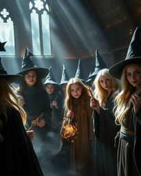 Explore a magical school teeming with young wizards, bathed in strong, hard light and featuring graceful, elegant characters 