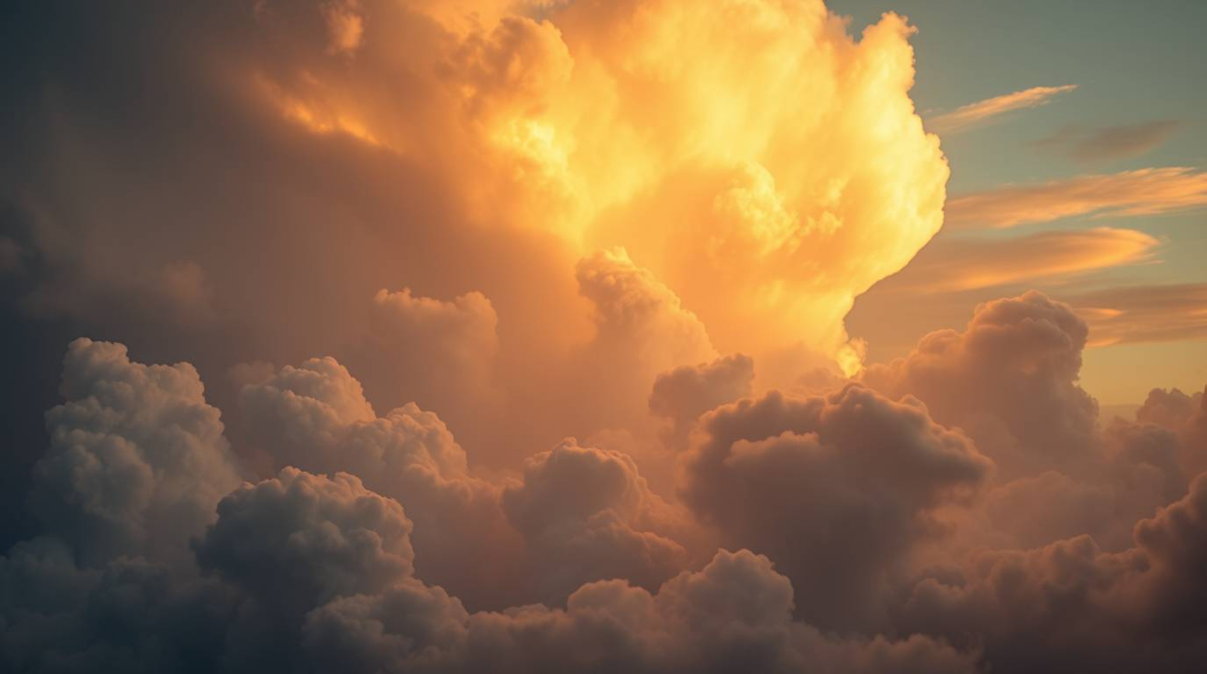 Capture the power and beauty of nature with this high-resolution stock photo showcasing dramatic thunderstorm clouds illumina