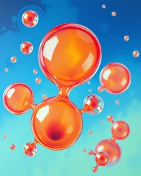 Explore a captivating world of bold acrylic painting, featuring an extreme macro close-up 3D render of vibrant, translucent, 
