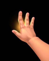 A captivating image depicts a cute hand reaching towards a bright light emerging from darkness.  The scene is balanced with v