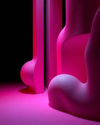 Explore the captivating world of surreal infrared 3D art, featuring contrasting chiaroscuro lighting and smooth gradient text