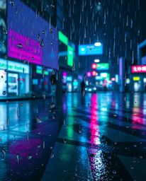 Explore high-resolution stock photos featuring a wet rainy scene with cool colors and a striking black and white geometric pa