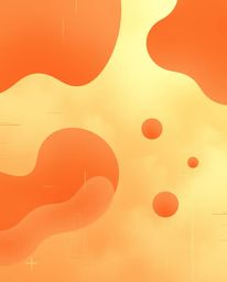 Experience a soft, dreamy atmosphere with this abstract art featuring warm-toned shapes, glitch effects, fragmentation, and s