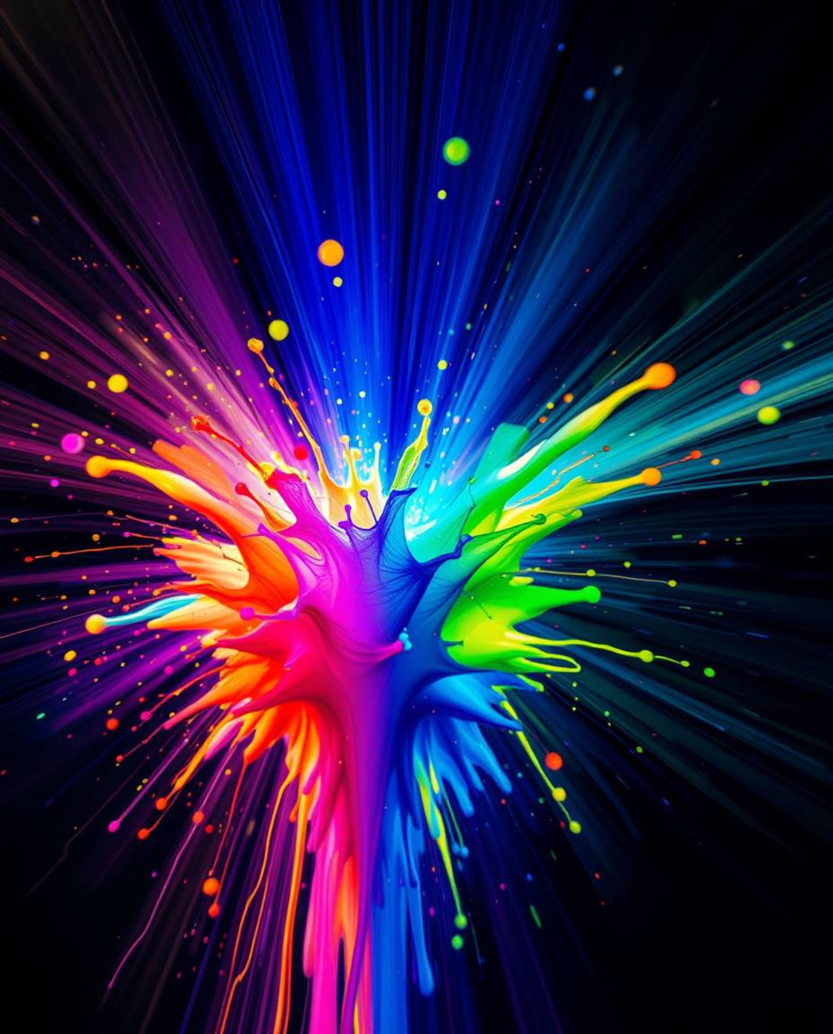 Explore the captivating world of high-speed photography with these stunning images of colorful paint splashes frozen in mid-a