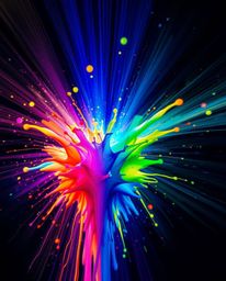 Explore the captivating world of high-speed photography with these stunning images of colorful paint splashes frozen in mid-a