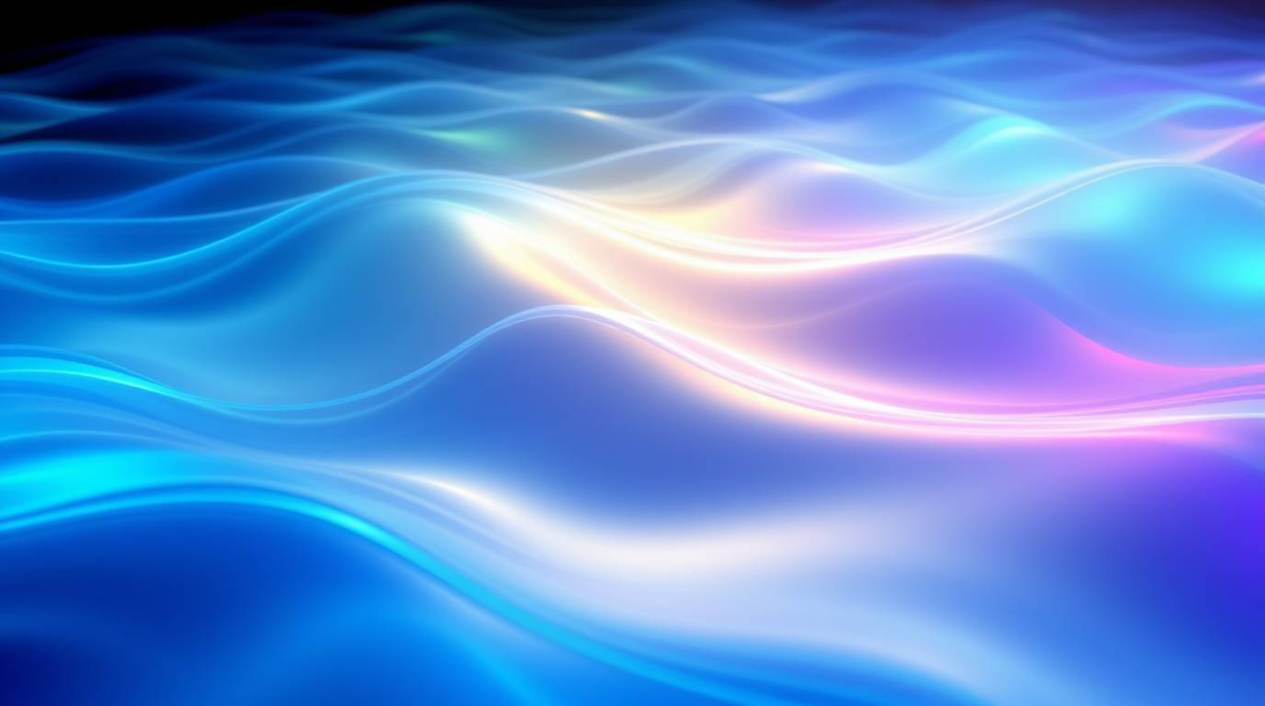 Experience the mesmerizing flow of digital art with neon gradient textures cascading across a liquid surface. This piece feat