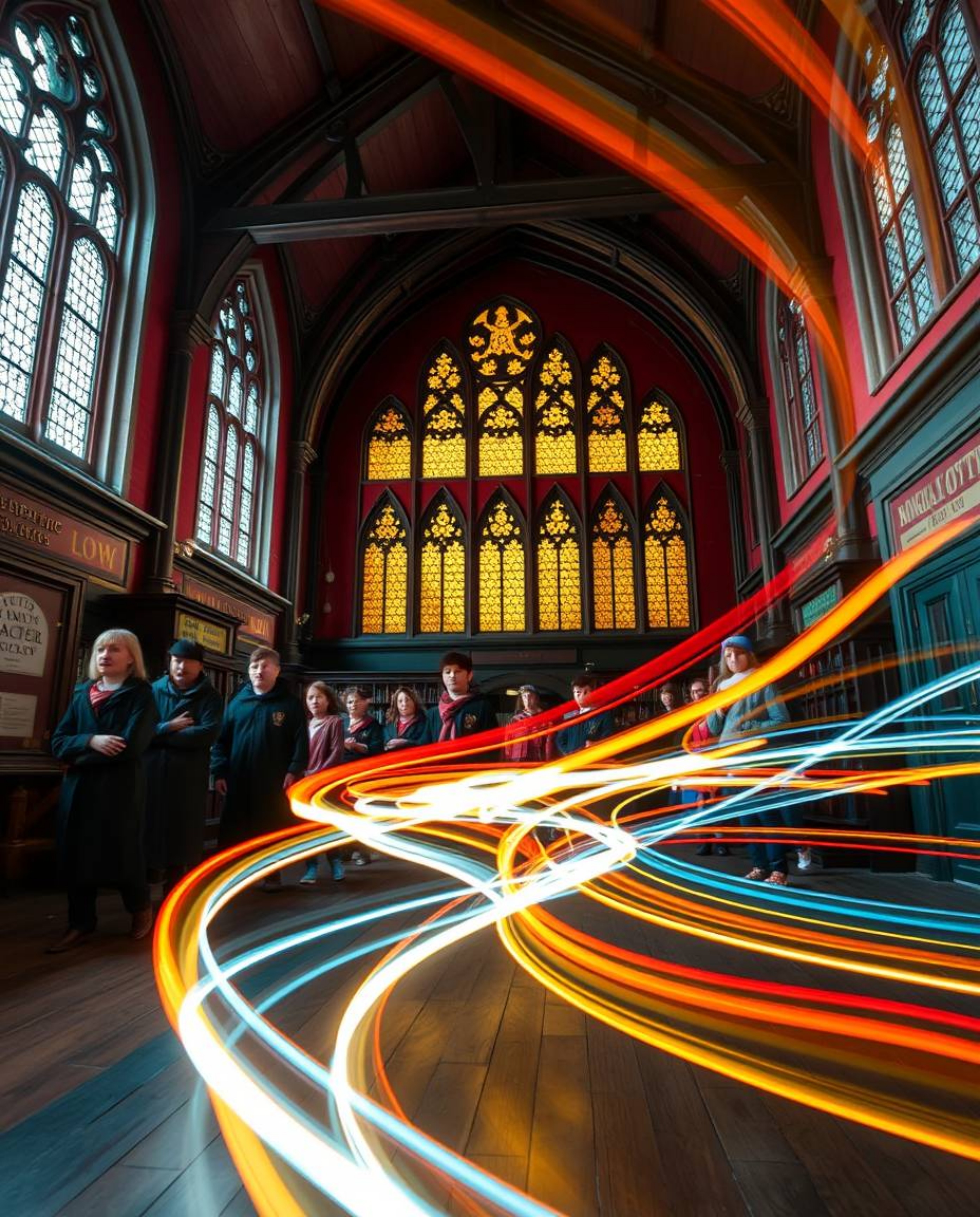 Capture the magic of a school filled with young wizards using long exposure photography.  Witness vibrant complementary color