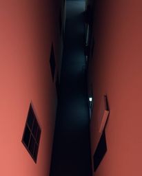This artwork captures a gentle and soothing scene from an elevated perspective, featuring soft pastel colors and a high angle