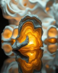 Explore the mesmerizing world of extreme macro photography with this showcase of layered papier-mâché texture, meticulously c