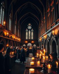 Capture the enchanting essence of a magical school through precise architectural color photography. Witness young wizards bat
