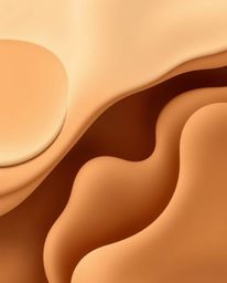 Experience the mesmerizing beauty of natural earth tones in this 3D illustration featuring fluid shapes seamlessly morphing i