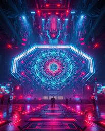Immerse yourself in an epic scene of heroic scale, illuminated by captivating lens glow lighting. This portrayal features a f