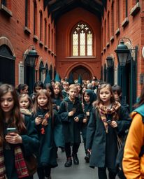 Explore a captivating blend of warm terracotta and cool teal tones in candid street photography, capturing spontaneous moment