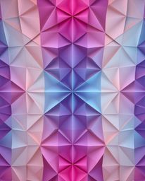 This high-angle, high-resolution stock photo features a captivating geometric pattern wallpaper adorned with soft pastel grad