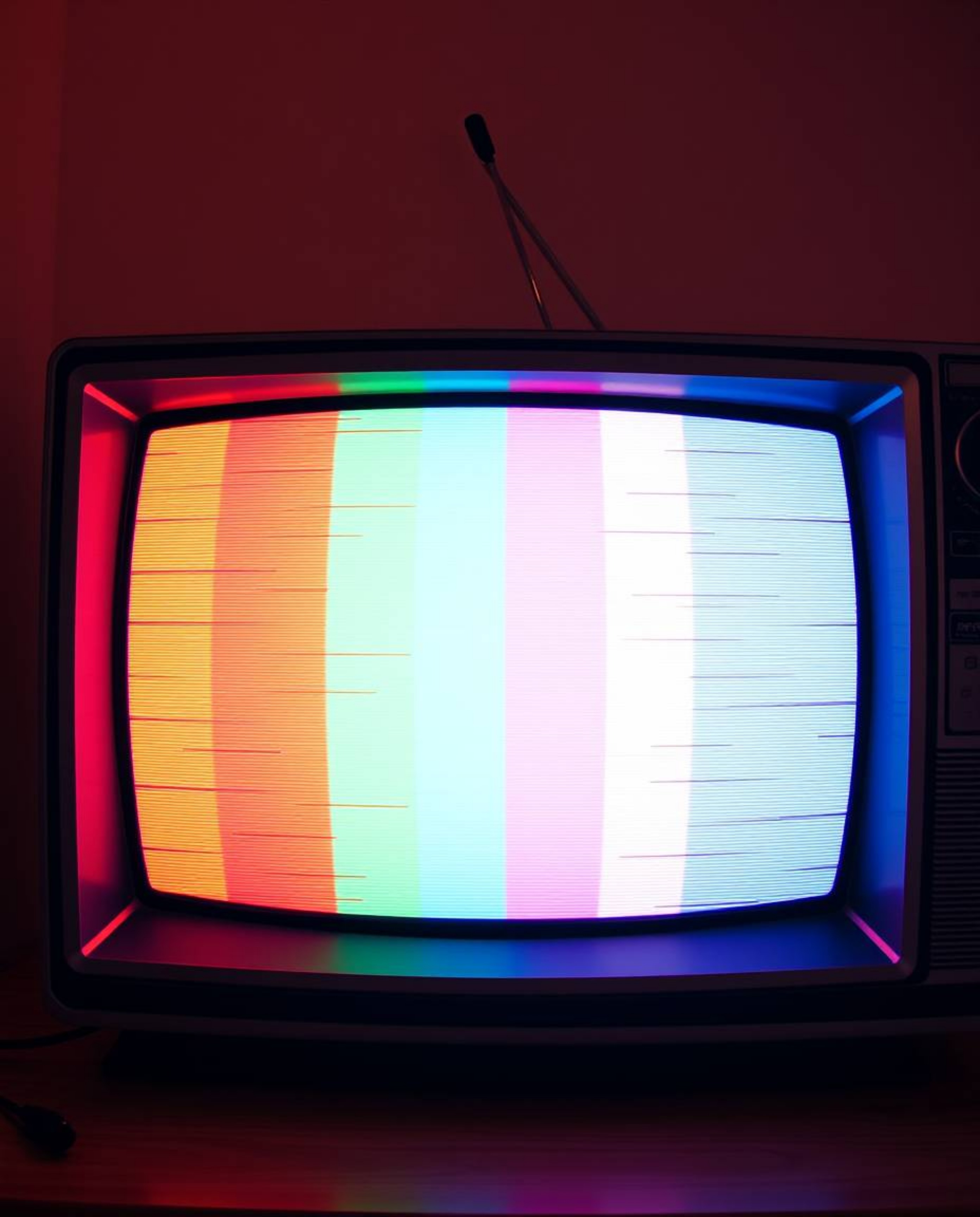 This high-resolution stock photo features a commercially viable, professional quality image of a retro-styled TV screen displ