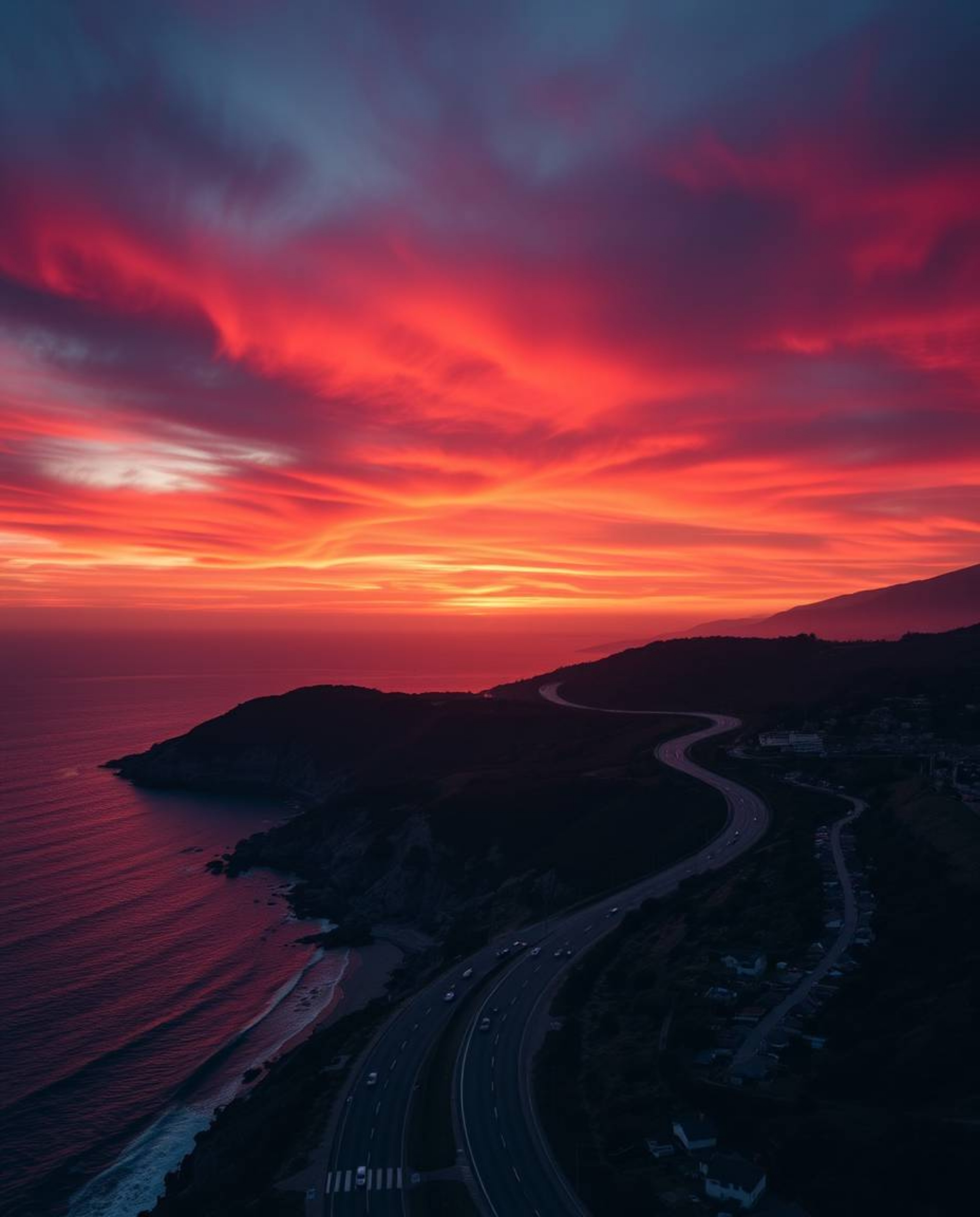 This is a professional fine art photograph, captured in the Associated Press style, showing a sophisticated and elegant sunse