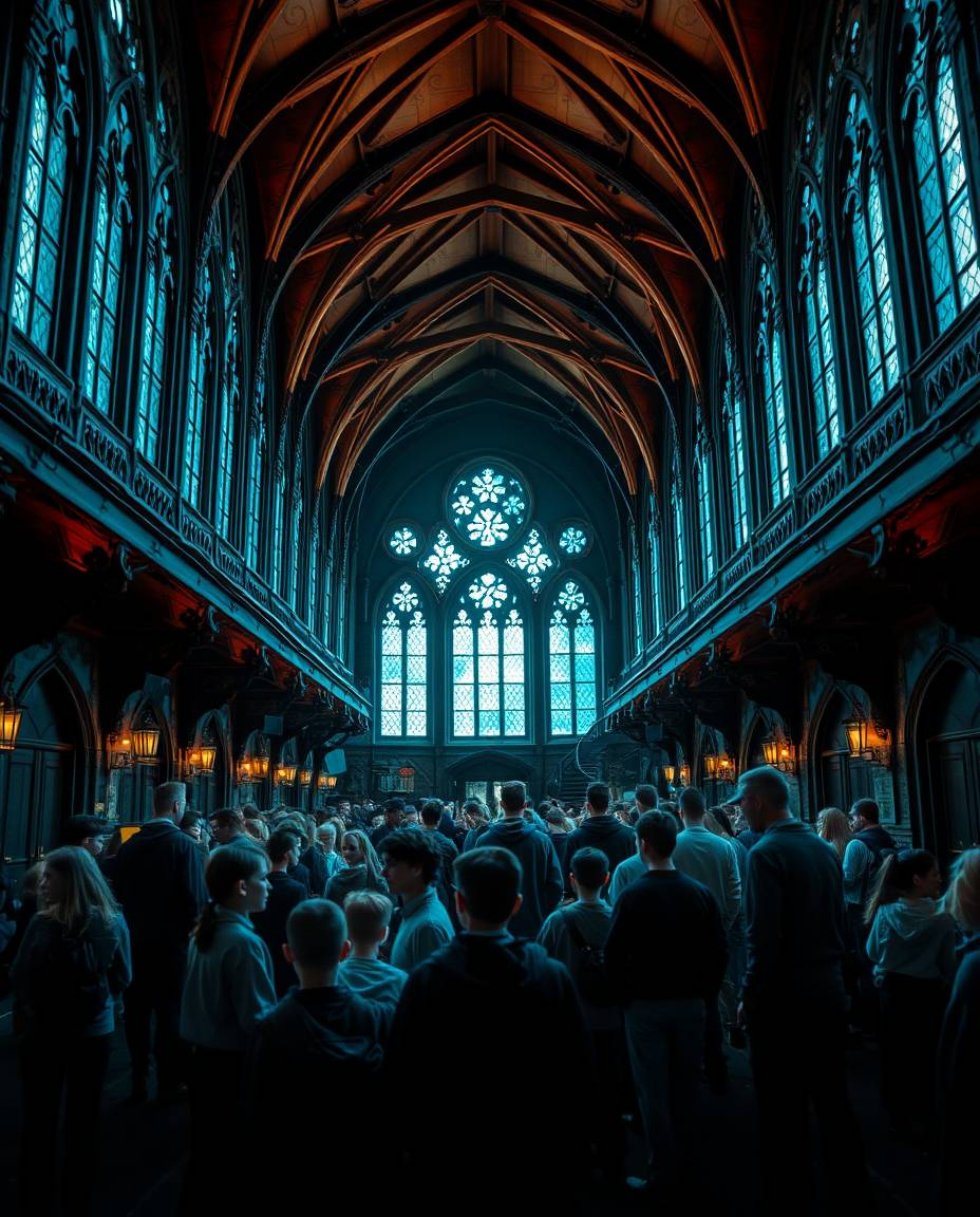 Experience the enchanting world of a school for young wizards through precise architectural color photography.  Rich, deep te