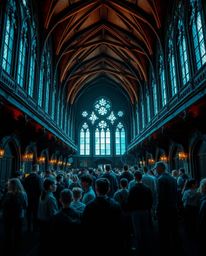 Experience the enchanting world of a school for young wizards through precise architectural color photography.  Rich, deep te