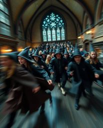 Experience the vibrant energy of a magical school filled with young wizards! This dynamic animation showcases blurred lines a