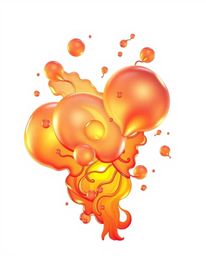 Explore a modern twist on traditional tattoo art with this stunning 3D render. Translucent, fluid organic blobs float serenel
