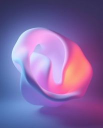 Explore a realm of ethereal beauty with these stunning 3D renders, blending smooth gradient transitions, contrasting chiarosc