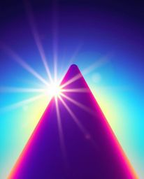 Explore captivating 3D art featuring bright lens flares illuminating smooth gradient textures and vibrant colors. This futuri