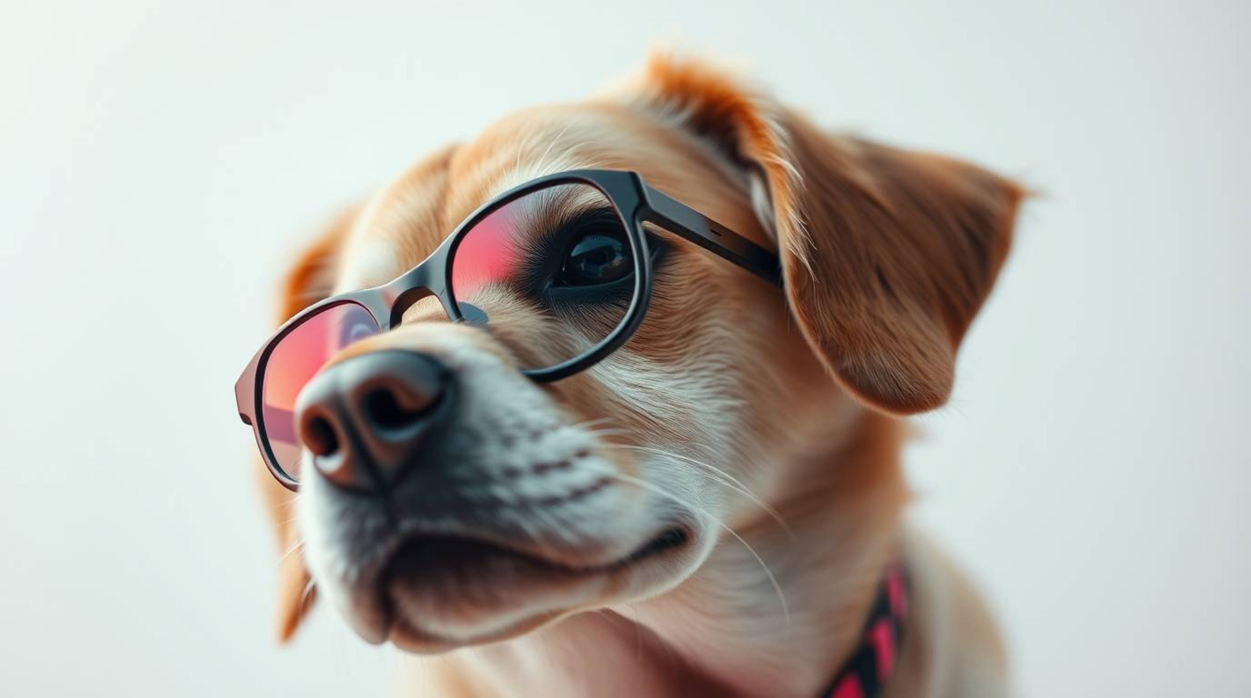 A captivating blend of soft pastel colors and extreme macro close-up photography, this artwork depicts a dog detective meticu